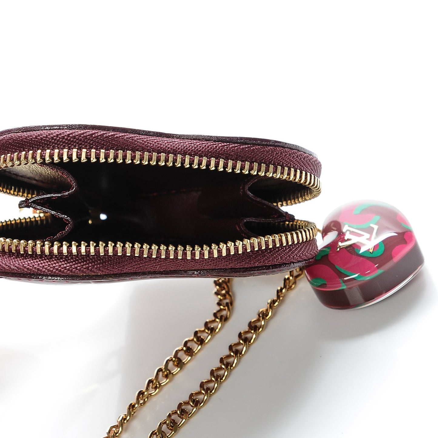 Vernis Heart Coin Purse Rouge Fauviste