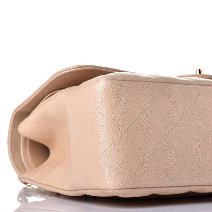 Chanel Iridescent Caviar Quilted Jumbo Double Flap Beige 8 of 10