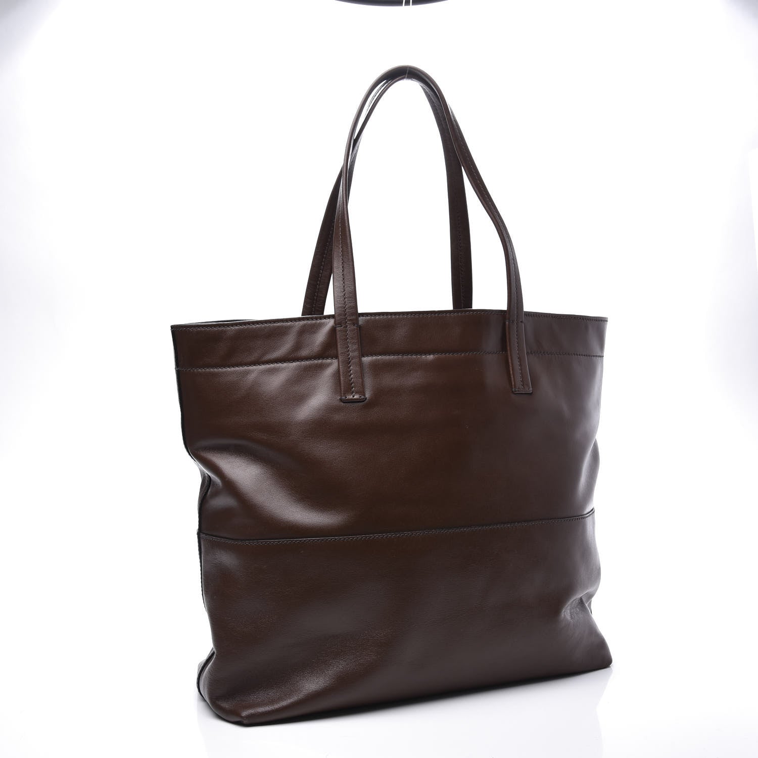 Miu Miu Vitello Soft Calfskin Shopping Tote Bruciato 2 of 10