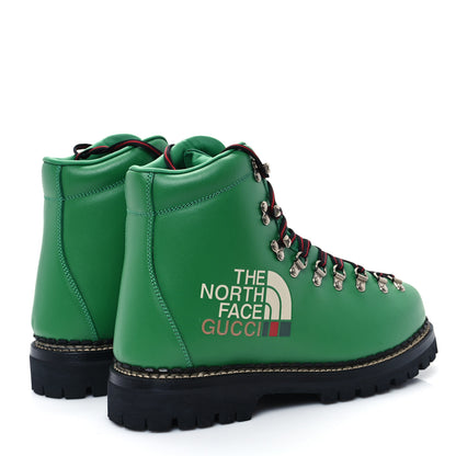 Gucci X THE NORTH FACE Calfskin Mens Hiking Ankle Boots 9 New Shamarock 5 of 11