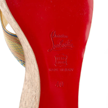 Christian Louboutin Cork Printed Slide Platform 40 6 of 7