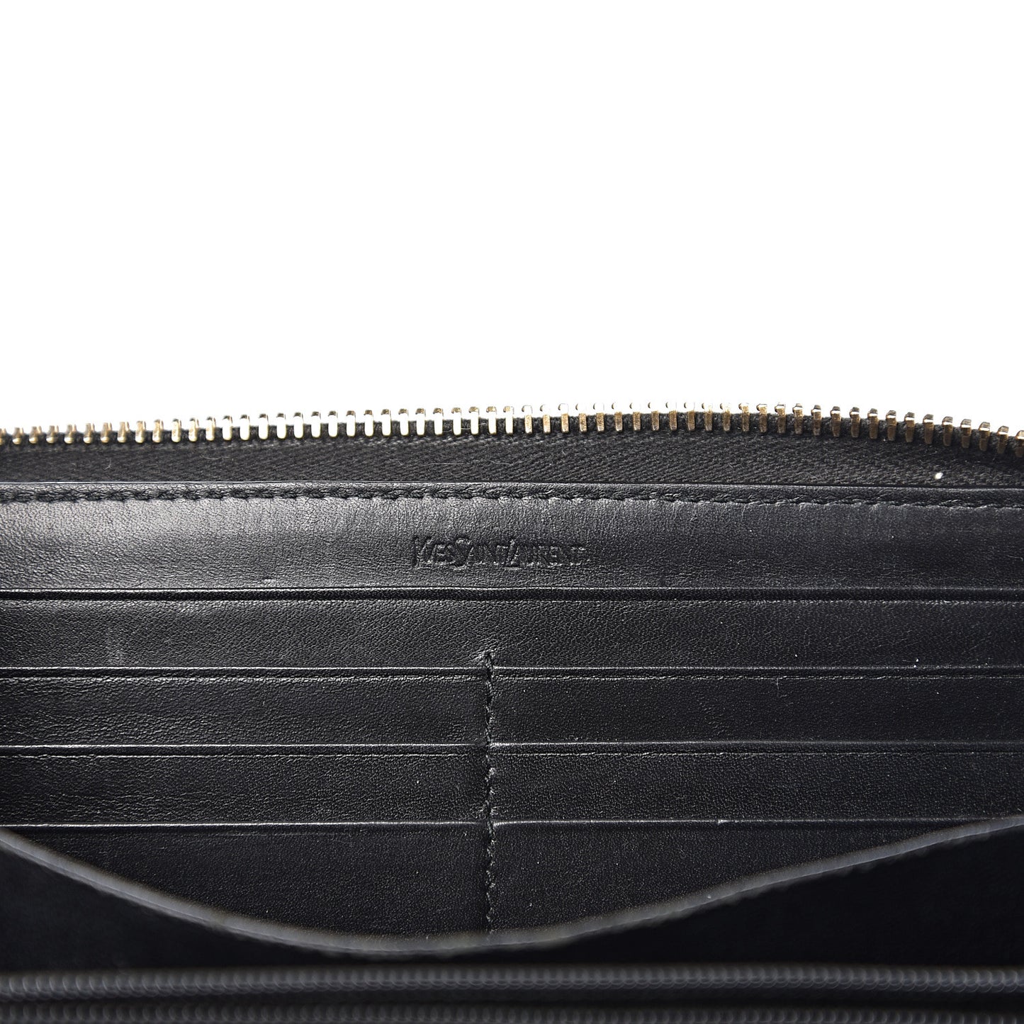 Patent Belle De Jour Zip Around Wallet Black