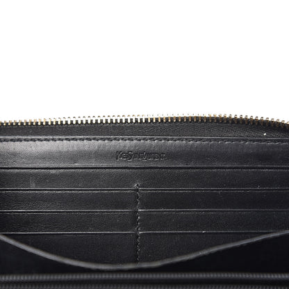 Saint Laurent Patent Belle De Jour Zip Around Wallet Black 5 of 6