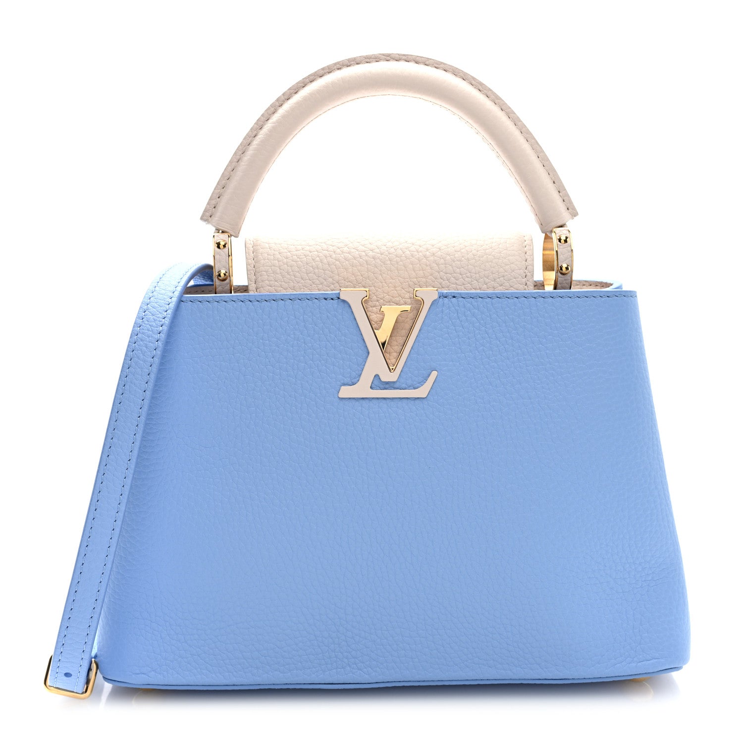 Louis Vuitton Taurillon Capucines BB Bleu de Provence Greige Doux 1 of 9