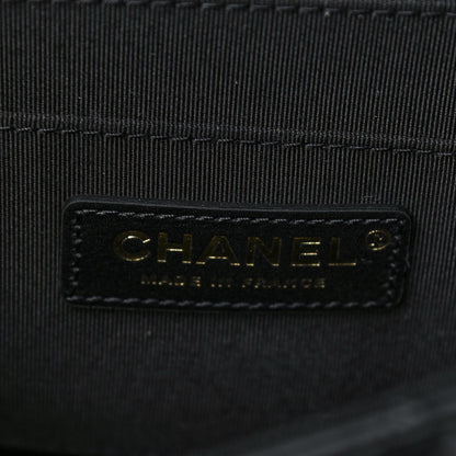 Chanel Calfskin Quilted Strap Into Flap Bag Black Brown 7 of 13