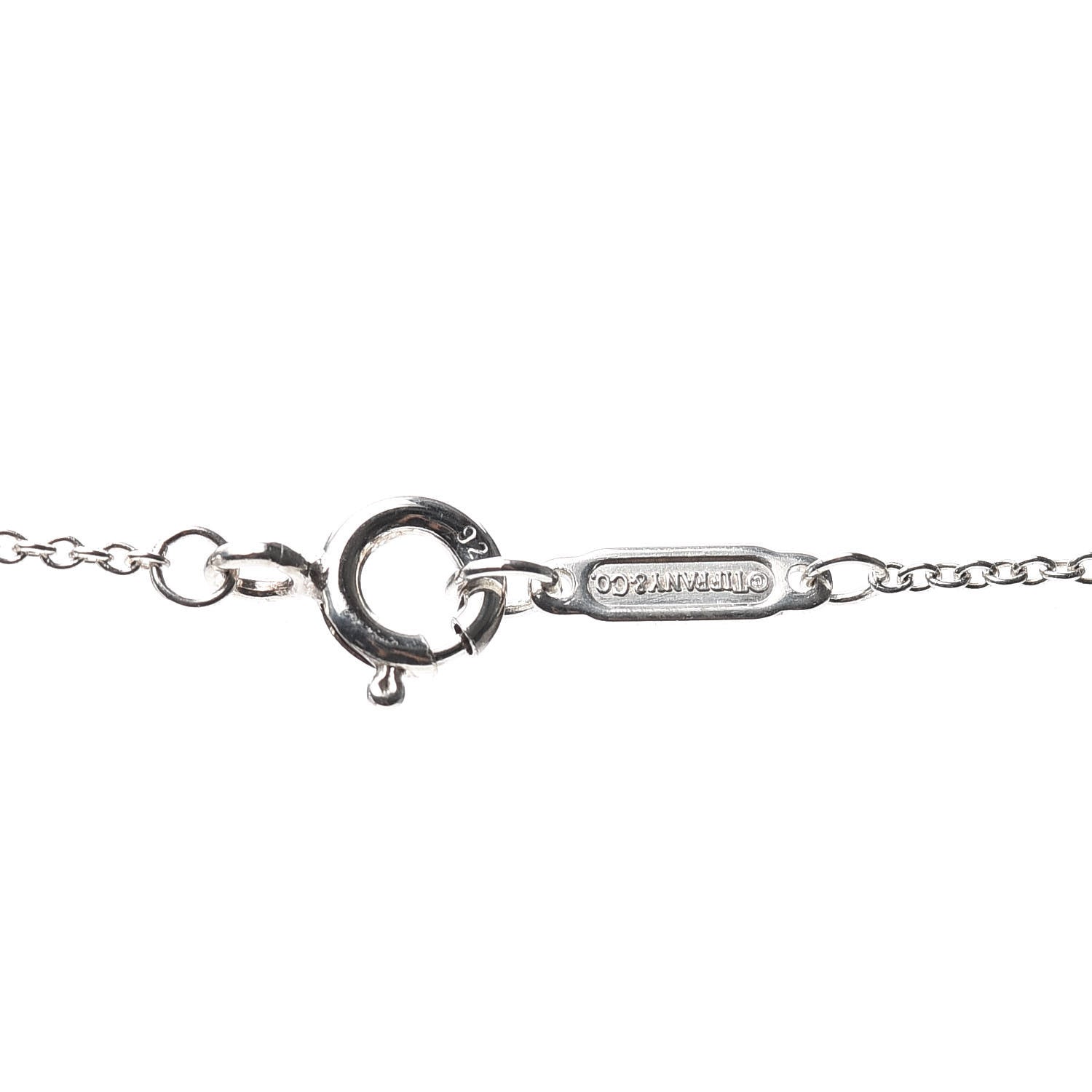 Tiffany Sterling Silver Twist Round Charm Necklace 4 of 6