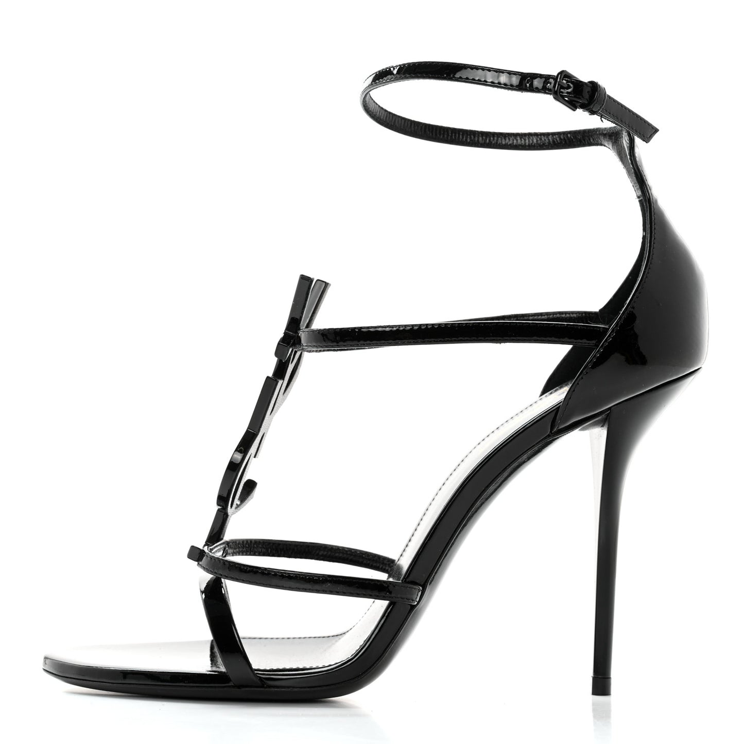Patent Cassandra 100 Ankle Strap Sandals 40 Black