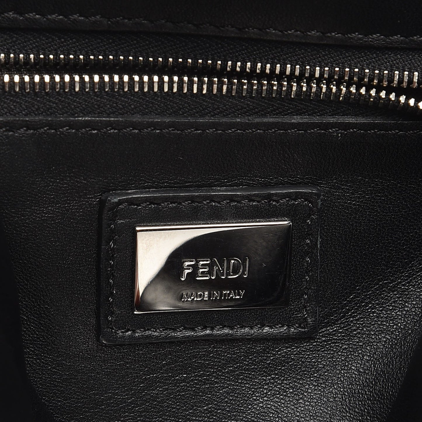 Nappa Waves Bi-Color Mini Peekaboo Iconic Satchel Black Turchese