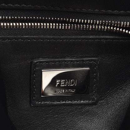 Fendi Nappa Waves Bi-Color Mini Peekaboo Iconic Satchel Black Turchese 8 of 9