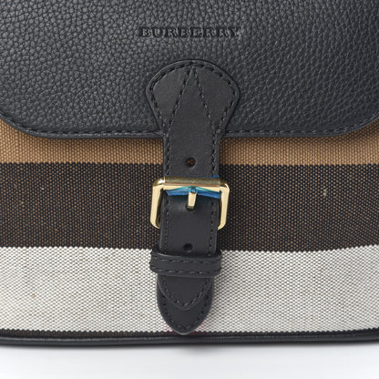 Burberry Mega Check Grainy Calfskin Small Gowan Messenger Bag Black 11 of 11