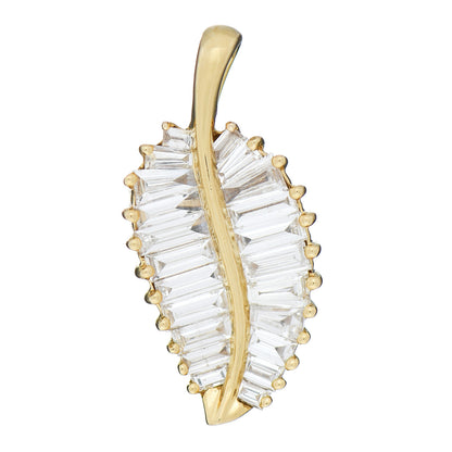 Anita Ko 18K Yellow Gold Diamond Palm Leaf Pendant 1 of 3