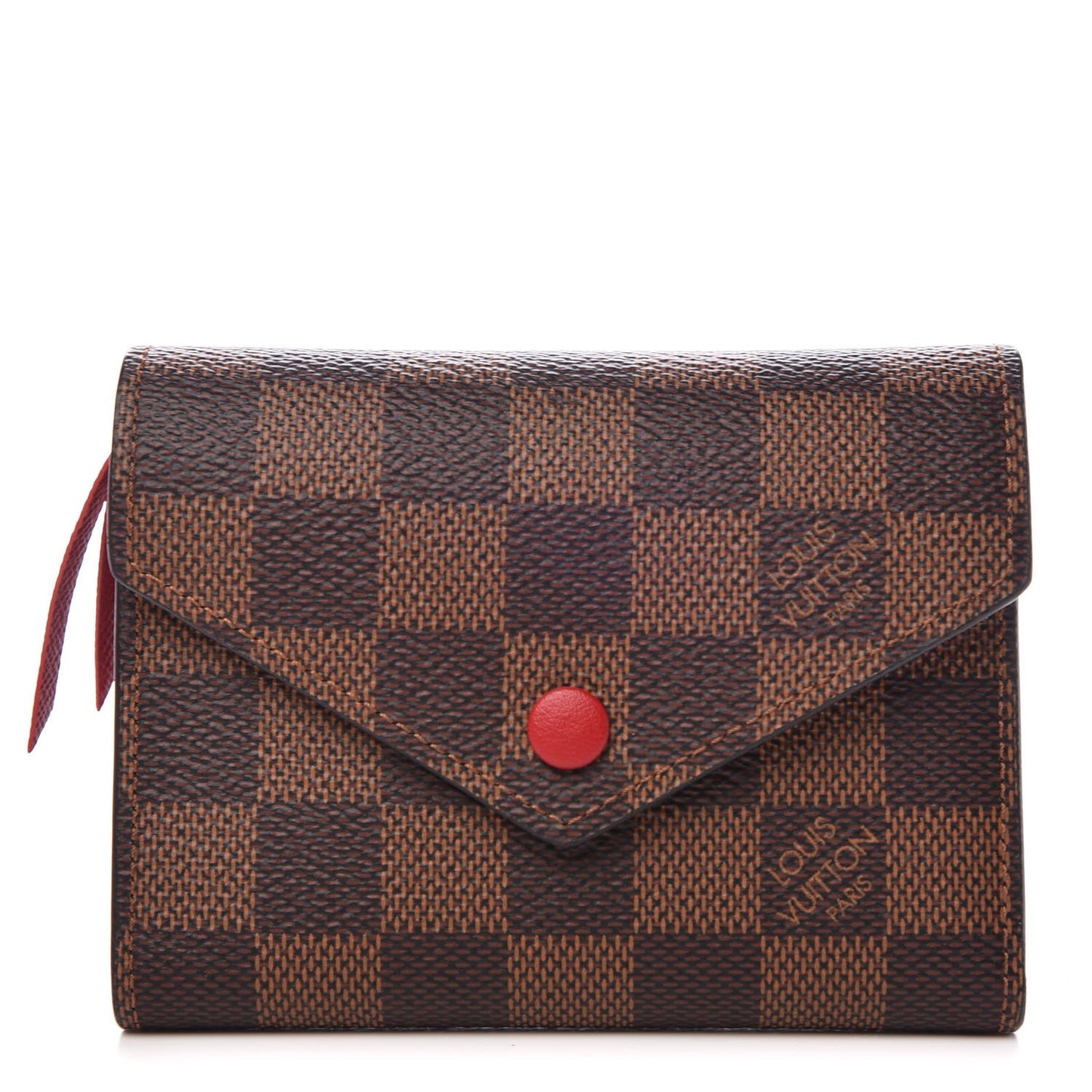 Damier Ebene Victorine Wallet Red
