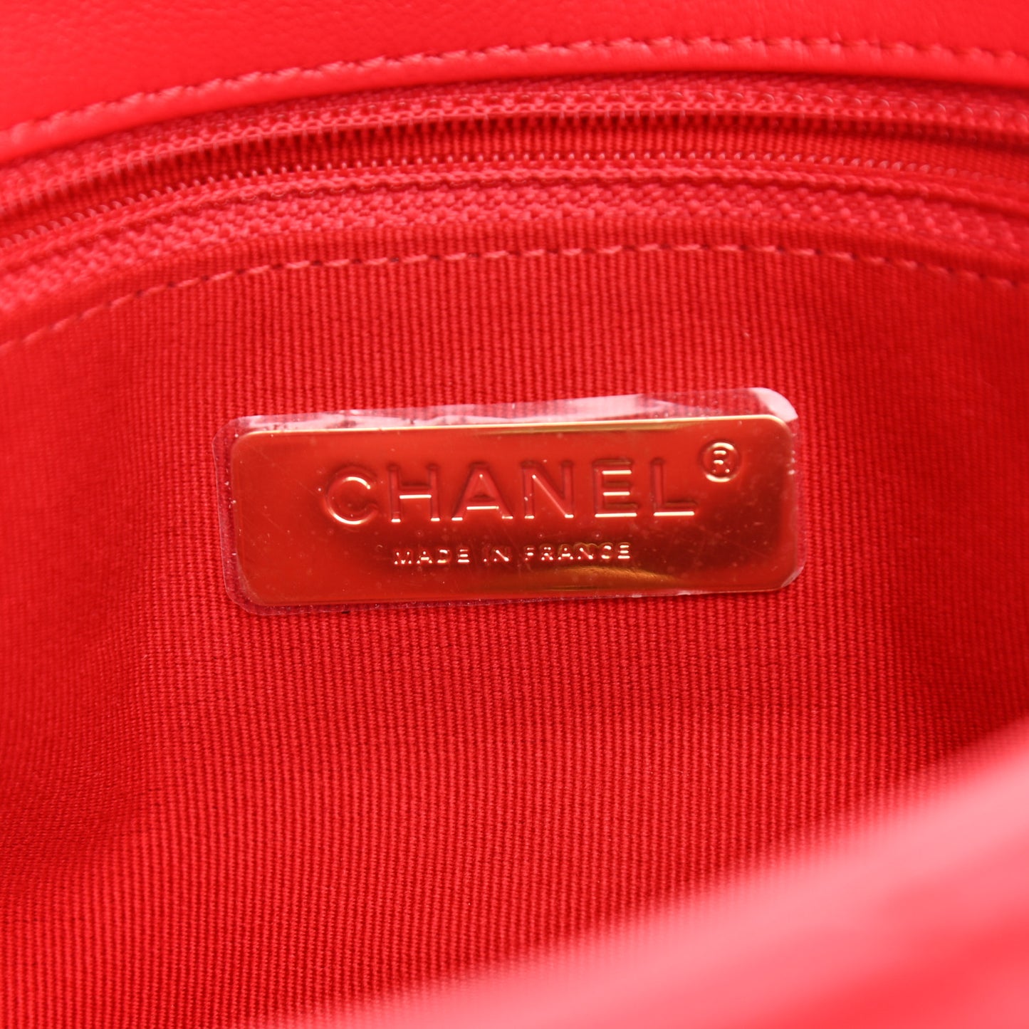 Lambskin Quilted Medium Chanel 19 Flap Red