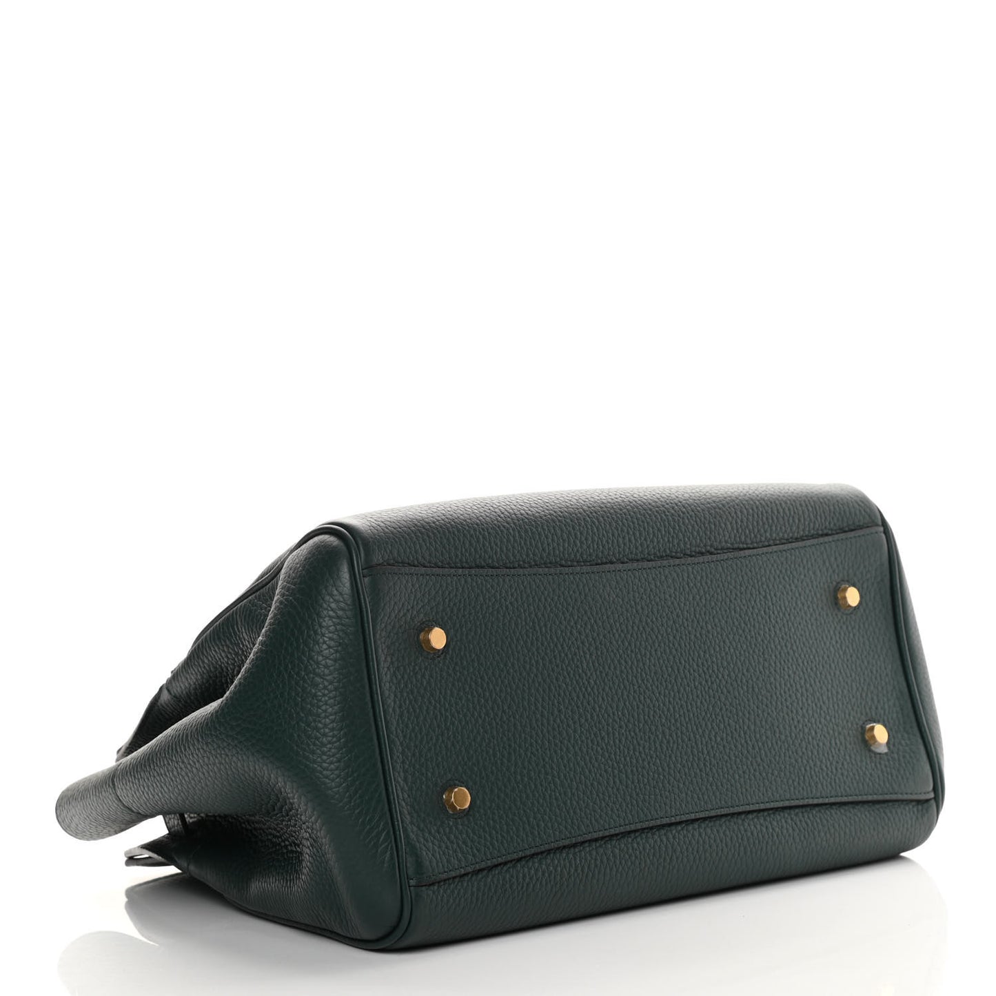 Heavy Grain Belted Bayswater Tote Mulberry Green