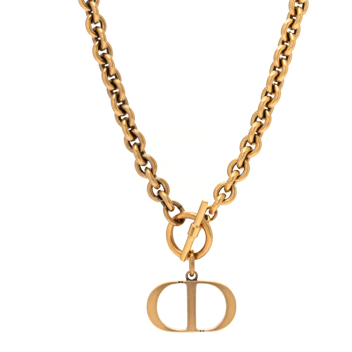 Metal Logo Necklace Gold