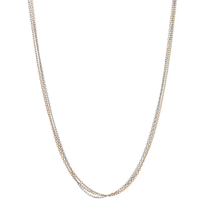 Cartier 18K Pink Yellow White Gold Three Chain Necklace 1 of 4