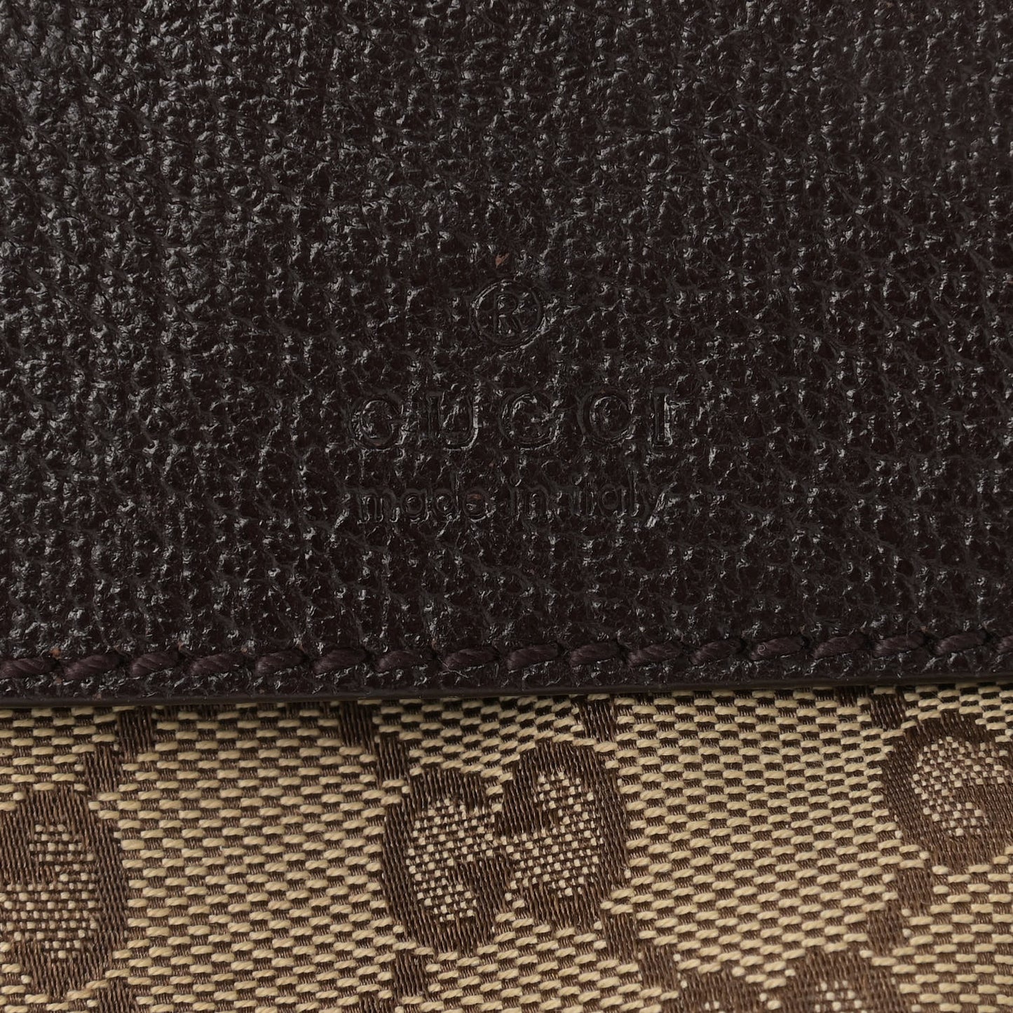 GG Monogram Double Pocket Belt Bag Dark Brown