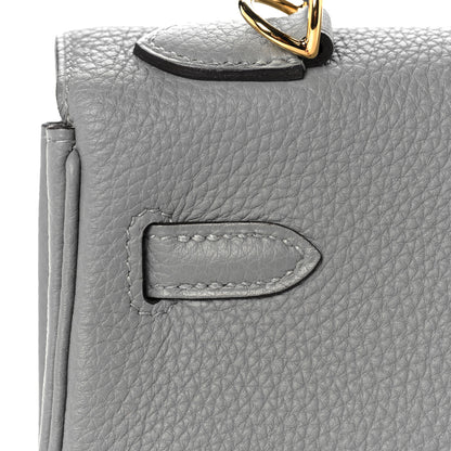 Hermes Togo Kelly Retourne 25 Gris Mouette 14 of 38