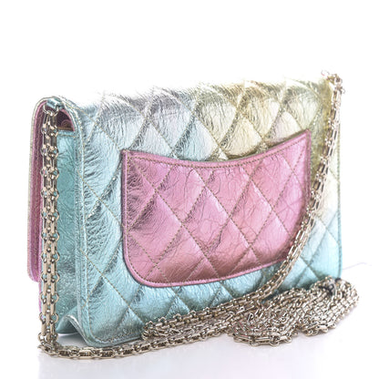 Chanel Metallic Goatskin Quilted 2.55 Reissue Wallet on Chain WOC Multicolor 3 of 13