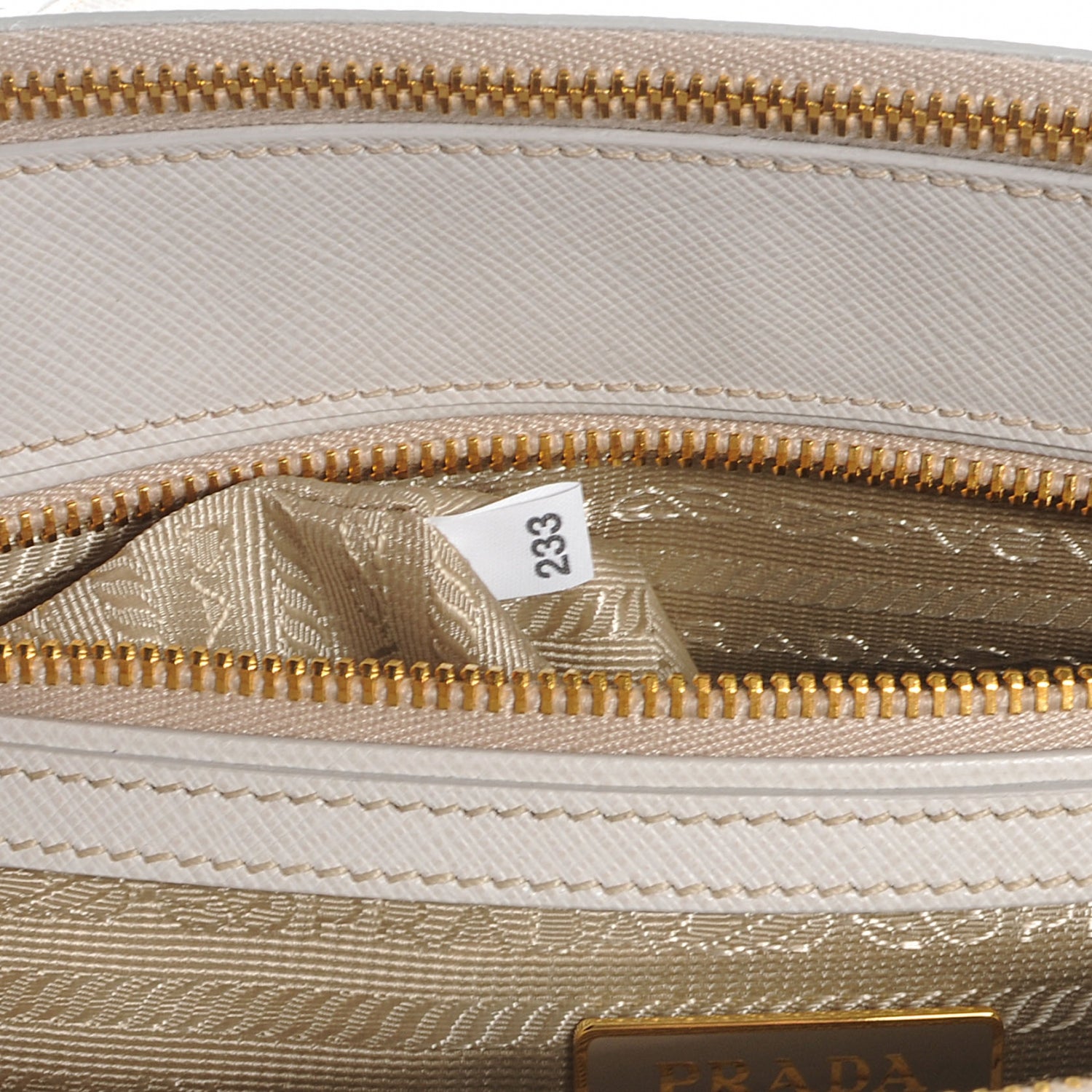 Prada Saffiano Lux Small Tote Talco 8 of 8