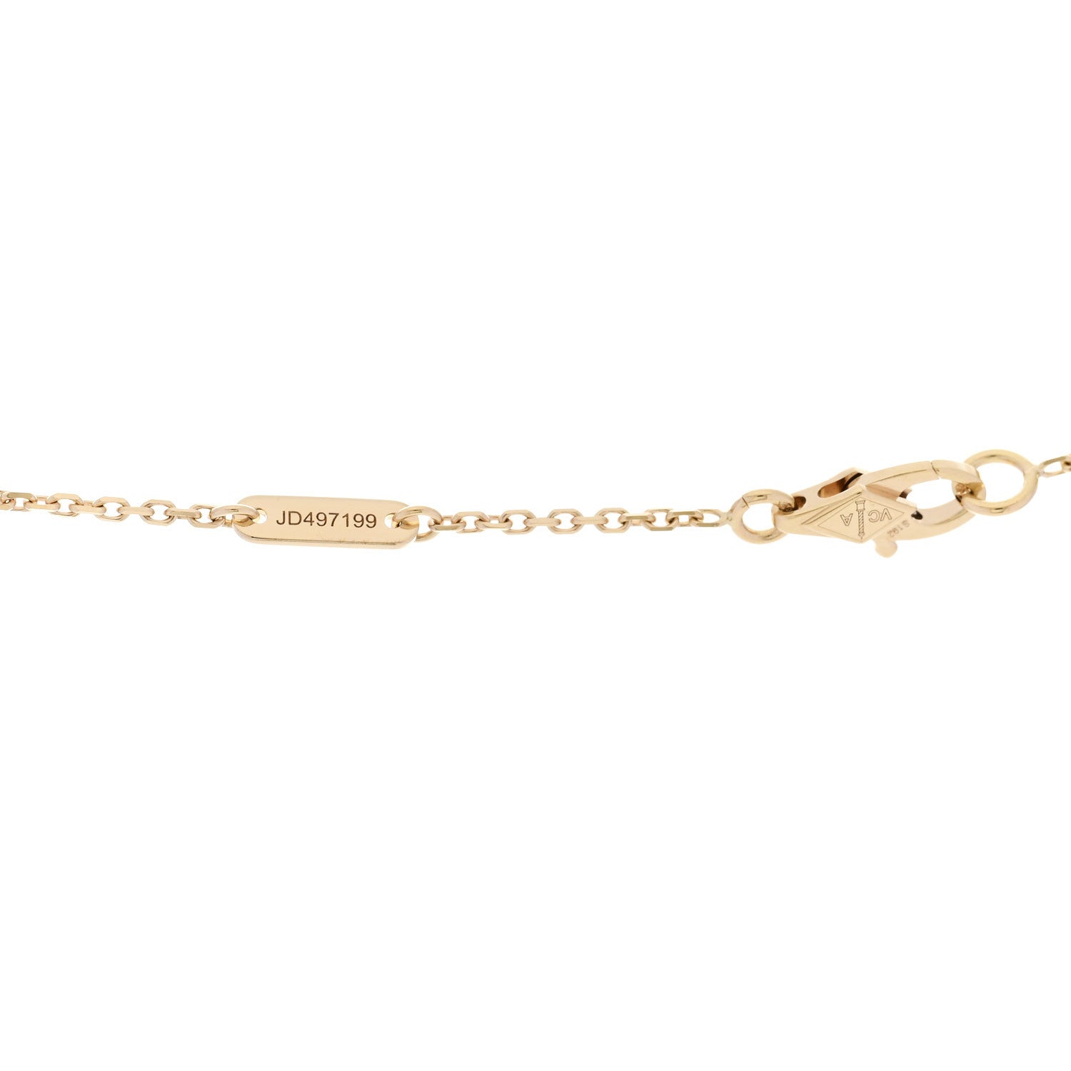 Van Cleef & Arpels 18K Yellow Gold Diamond Mini Frivole Pendant Necklace 5 of 6