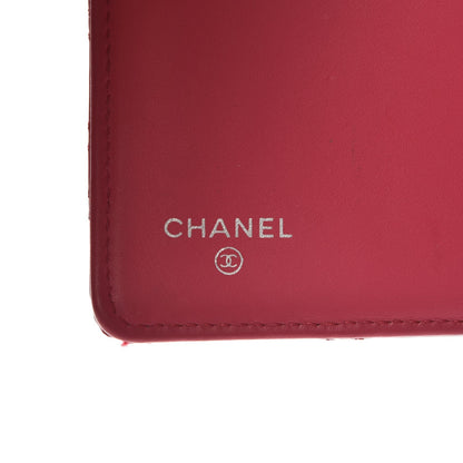 Chanel Patent Calfskin Quilted Double Stitch Yen Wallet Pink 7 of 12