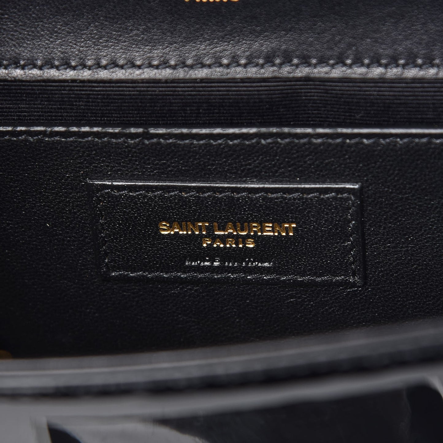 Patent Small Monogram Kate Satchel Black