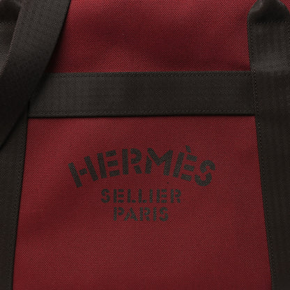 Hermes Canvas The Grooming Bag Rouge H Chocolat 9 of 12