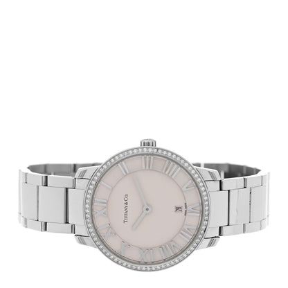 Tiffany Stainless Steel Diamond Bezel 31mm Atlas 2-Hand Quartz Watch 2 of 5