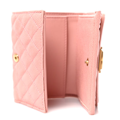 Chanel Caviar Quilted Small Boy Flap Wallet Pink 5 of 6