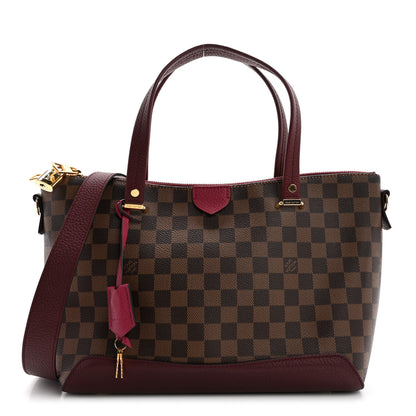 Louis Vuitton Damier Ebene Cuir Taurillon Hyde Park Fuchsia 1 of 12