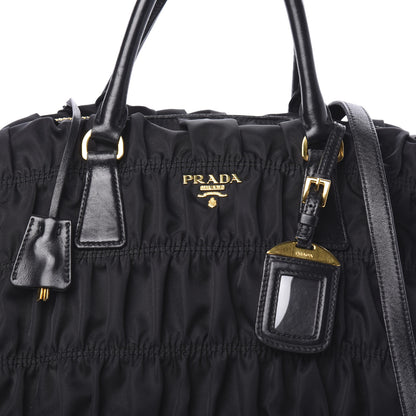 Prada Tessuto Nylon Gaufre Tote Black 9 of 9