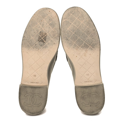 Chanel Canvas Quilted CC Turnlock Loafers 40 Beige 5 of 9