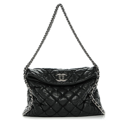 Chanel Washed Lambskin Chain Around Hobo Black 1 of 7