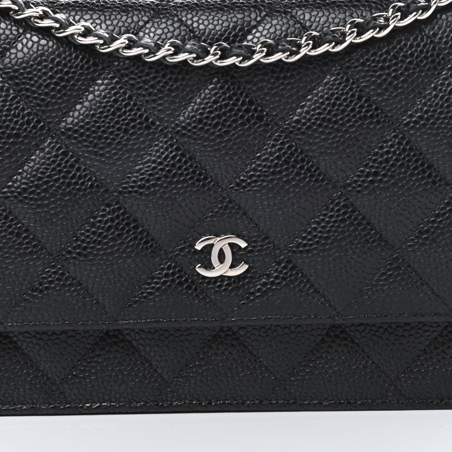 Chanel Caviar Quilted Wallet On Chain WOC Black 9 of 12