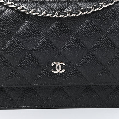 Chanel Caviar Quilted Wallet On Chain WOC Black 9 of 12