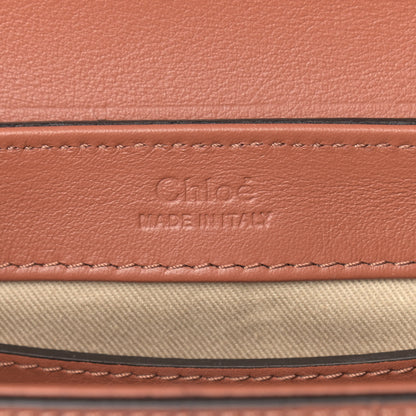 Chloe Calfskin Crocodile Embossed Mini C Double Carry Chestnut Brown 6 of 9