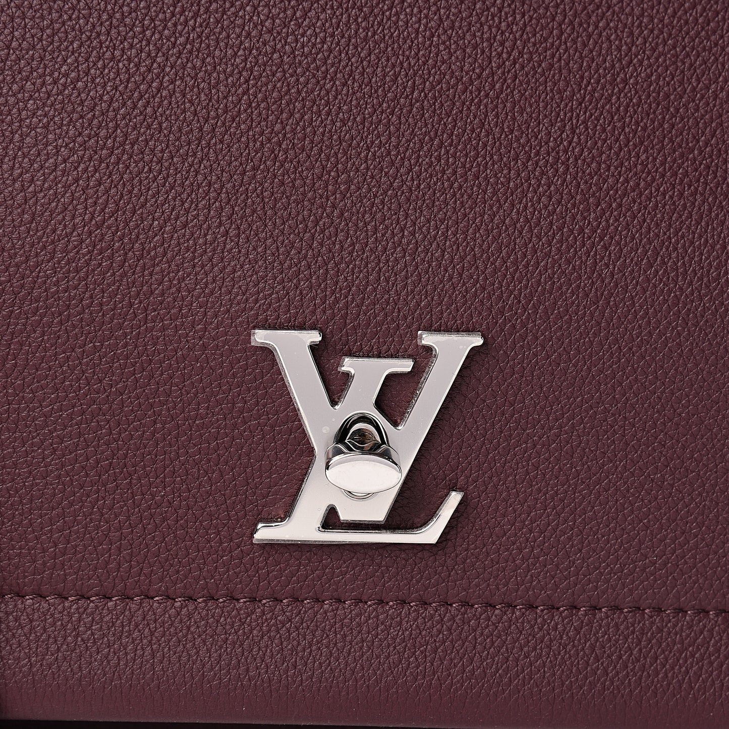 Soft Calfskin Lockme II Top Handle Prune