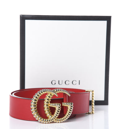 Gucci Moon Calfskin Torchon Double G 40mm Belt 85 34 Hibiscus Red 12 of 12