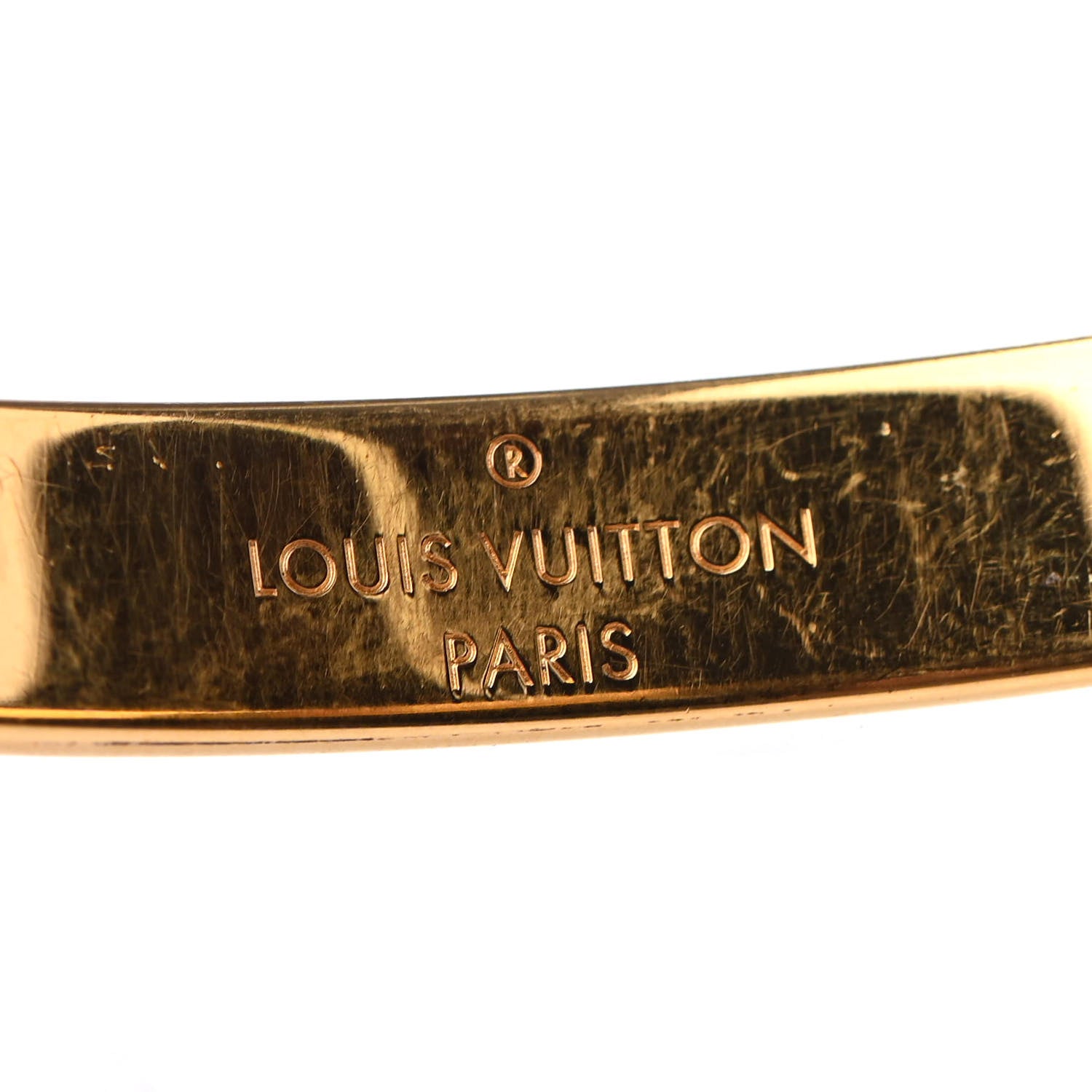 Louis Vuitton Brass Monogram Nanogram Cuff S Gold 3 of 4