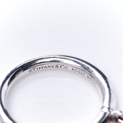 Tiffany Sterling Silver Rubedo Return to Tiffany Round Charm Ring 50 5.5 3 of 4