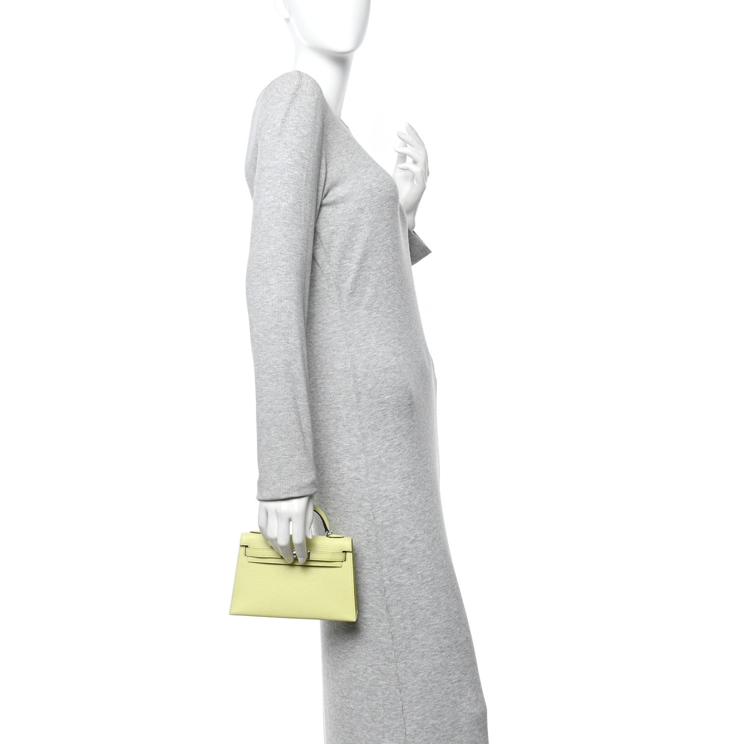 Hermes Chevre Mysore Mini Kelly Sellier 20 Jaune Bourgeon 2 of 15