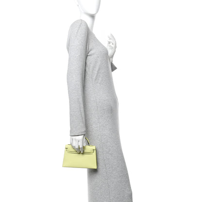Hermes Chevre Mysore Mini Kelly Sellier 20 Jaune Bourgeon 2 of 15