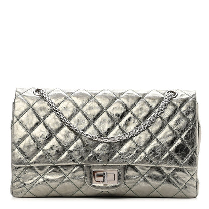 Chanel Metallic Aged Calfskin Quilted 2.55 Reissue 227 Flap Vert Fonce 1 of 11