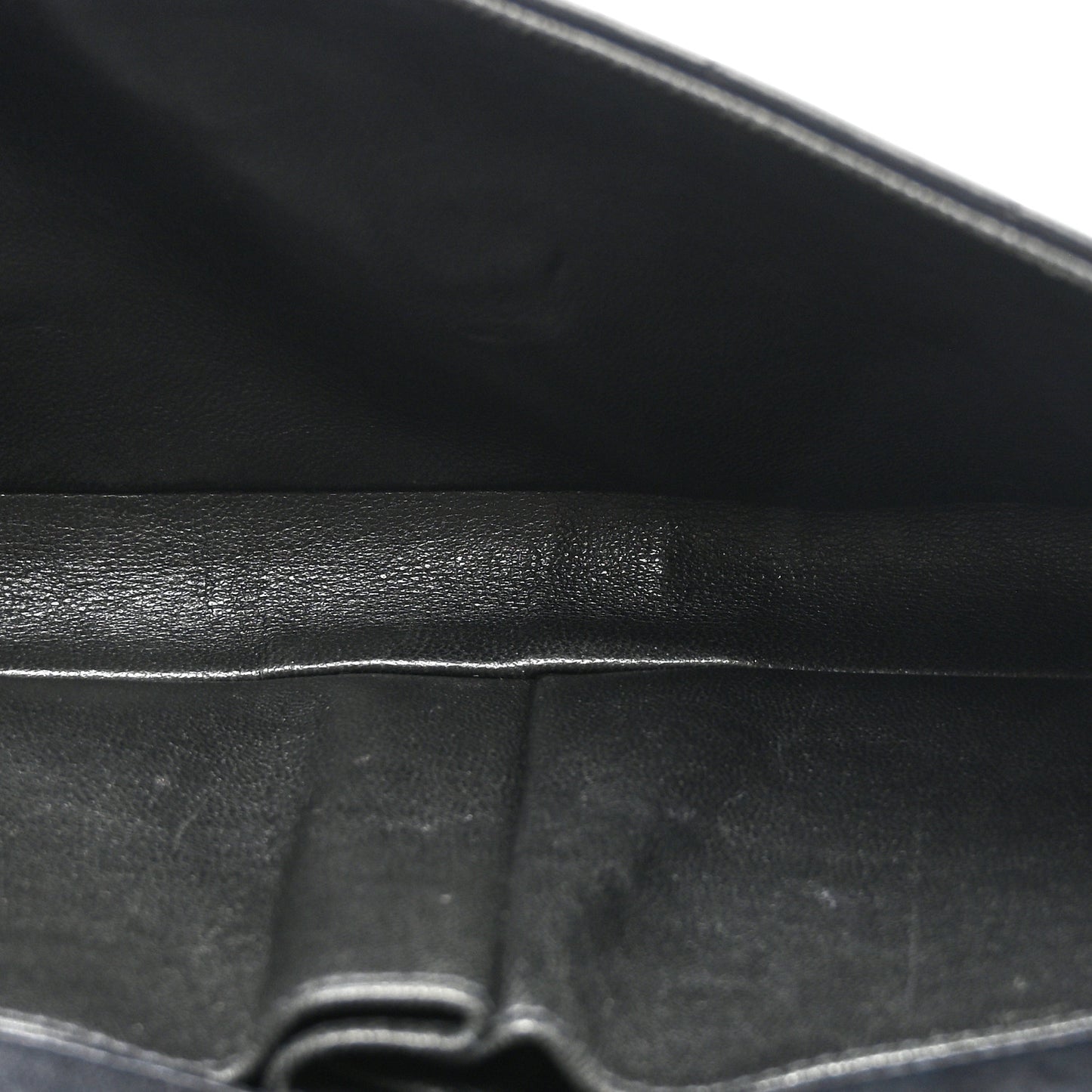 Lambskin East West Chocolate Bar Flap Black