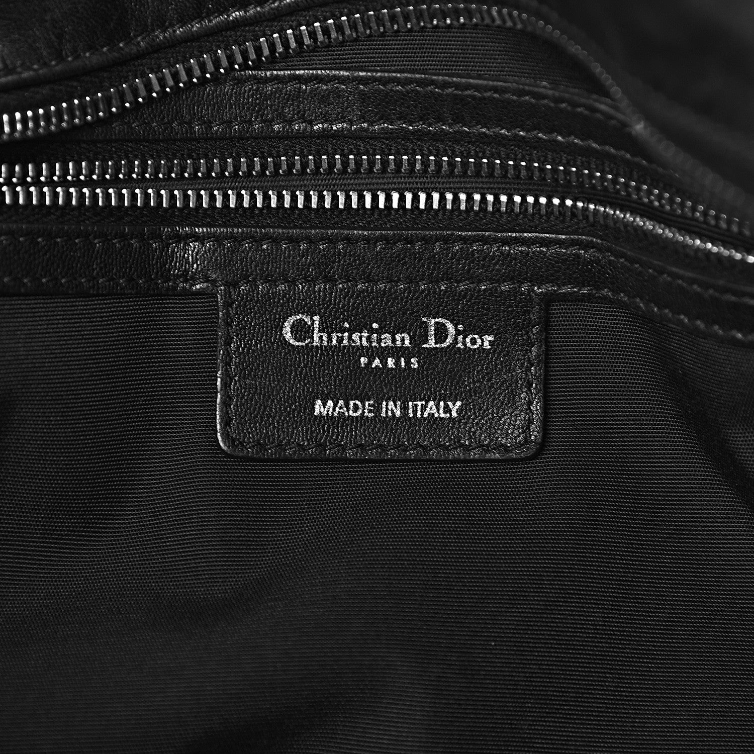 Christian Dior Lambskin Cannage Medium Granville Tote Black 7 of 17