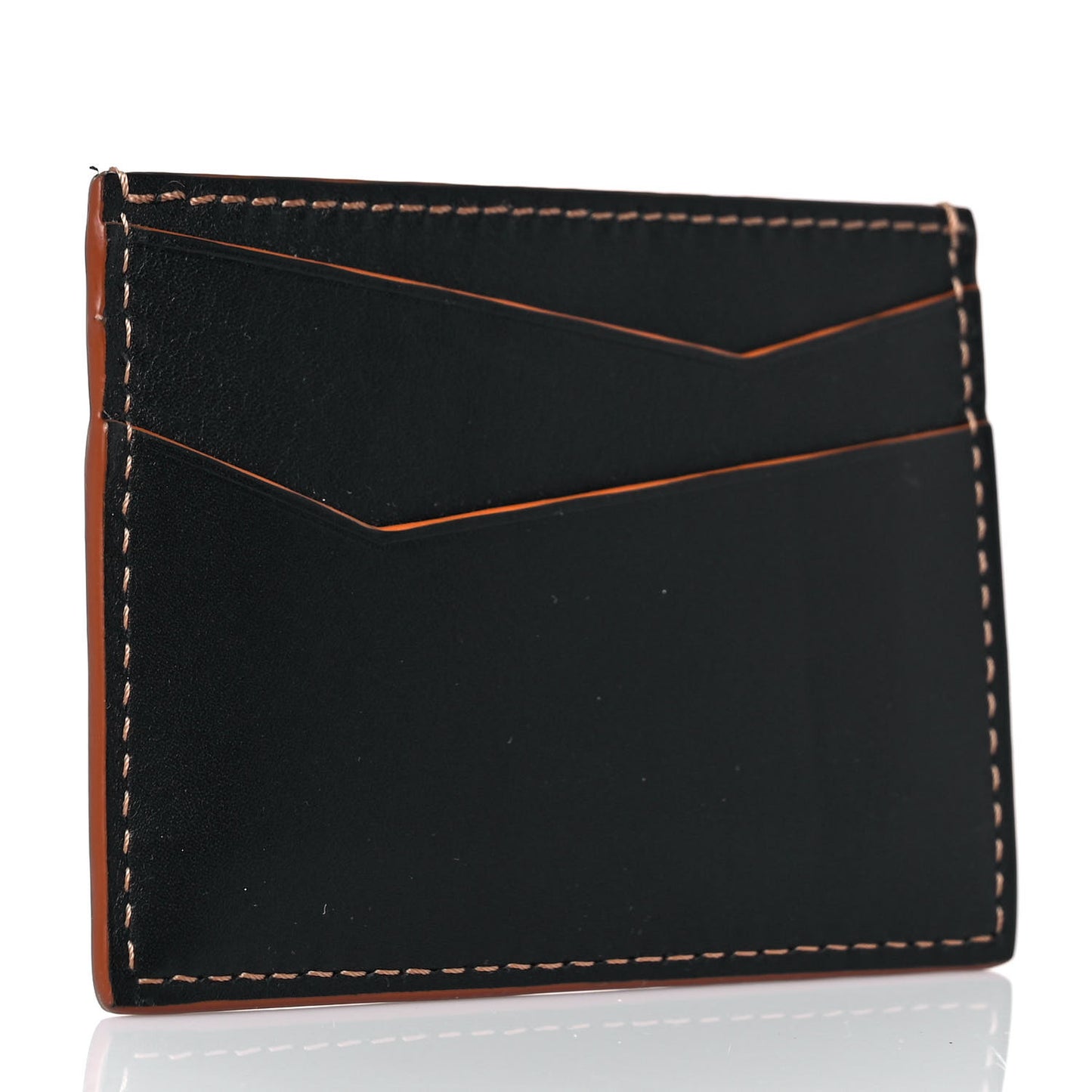 Calfskin Puzzle Card Holder Black