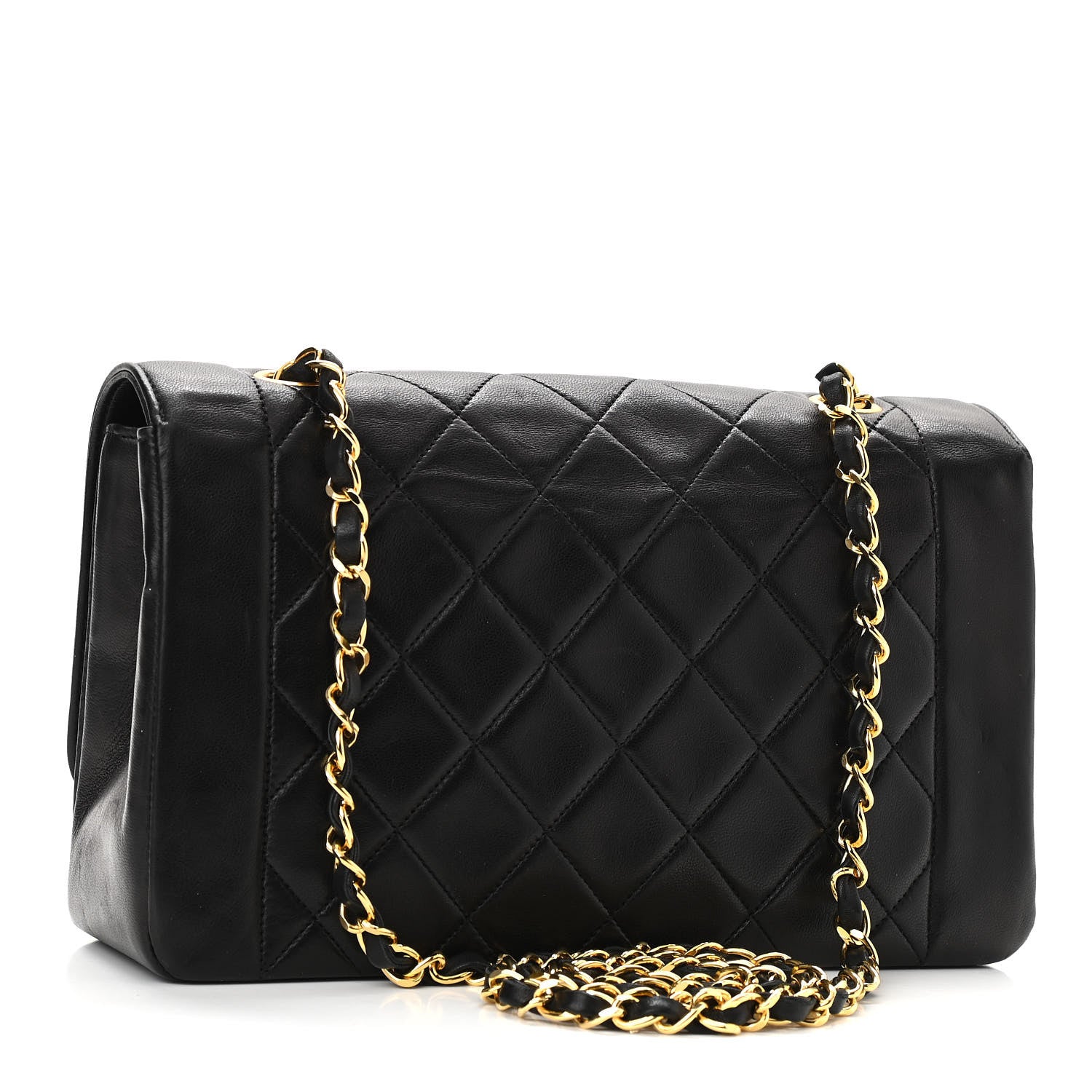 Chanel Lambskin Quilted Medium Single Flap Black 2 of 9