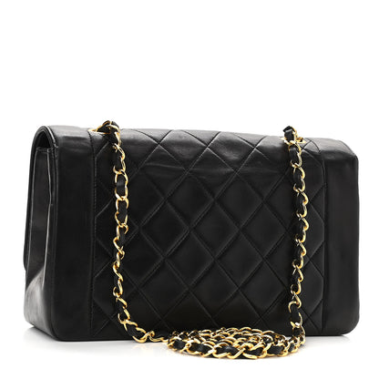Chanel Lambskin Quilted Medium Single Flap Black 2 of 9