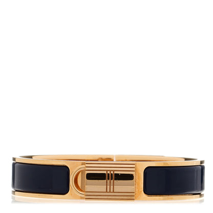 Hermes Enamel Narrow Clic Cadenas Bracelet PM Bleu Saphir 1 of 4